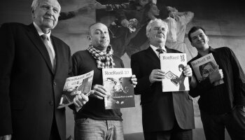 Ota Černý, Jan Pokorný, Miloš Zeman a Jakub Železný Foto: David Konečný